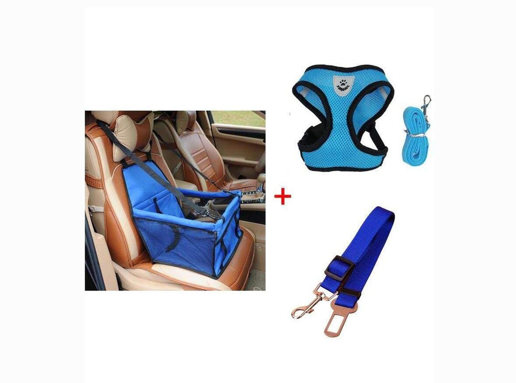 Pet Car Seat Carrier Harness And Leash Set