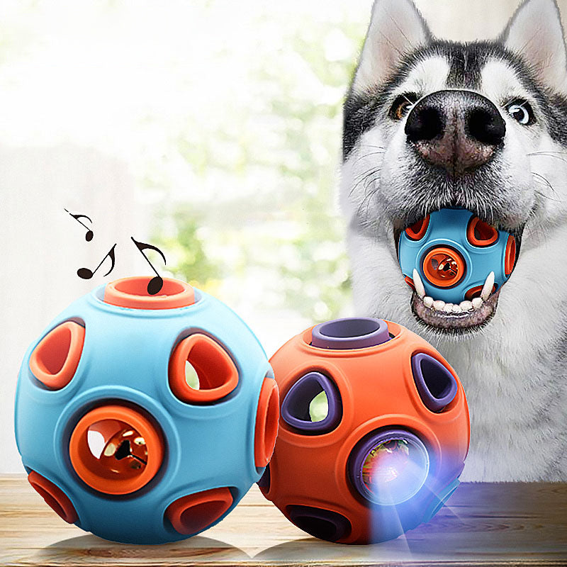 Light-Up Sounding Dog Toy Ball
