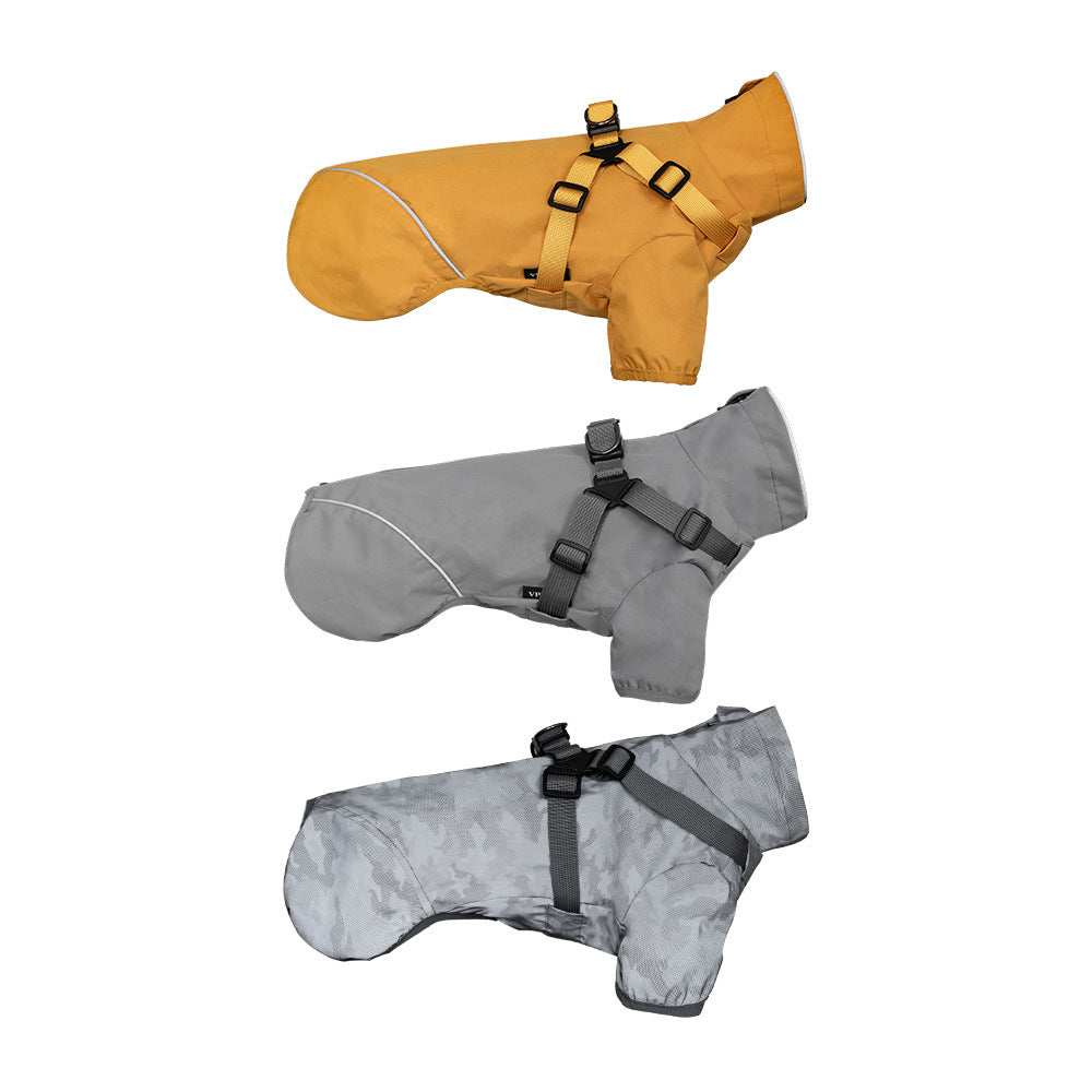 Two-Legged Waterproof Dog Raincoat With Traction