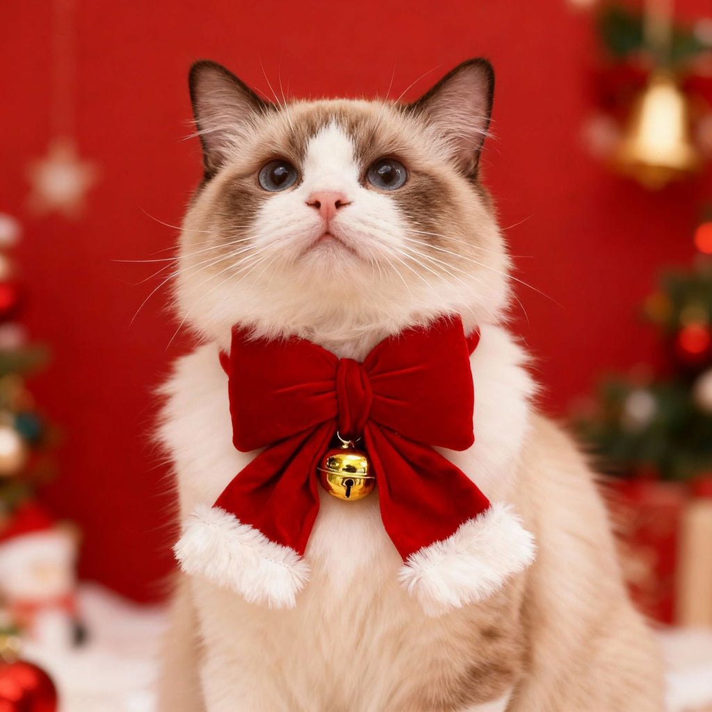 Cartoon Pet Collar With Bow And Bell