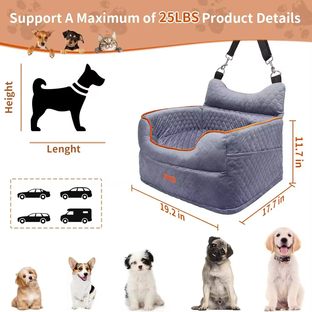 All-Season Universal Dog Car Seat Bed