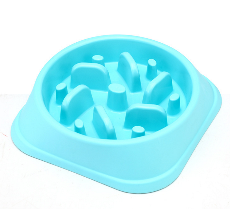 Anti-Choke Plastic Dog Bowl