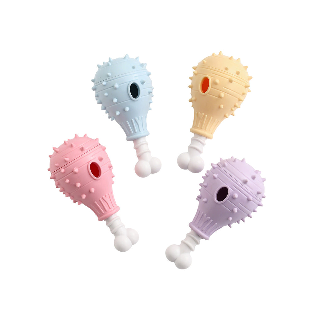 Tpr Chicken Leg Shaped Dog Treat Dispensing Toy - Durable Dental Chew Interactive Puzzle Feeder For Sniffing Boredom Relief And Energy Burni