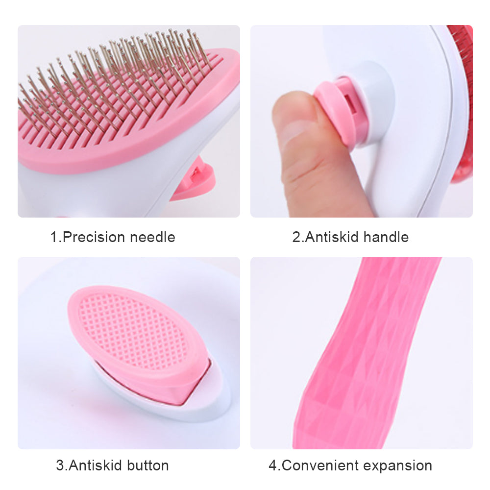Self-Cleaning Pet Grooming Comb