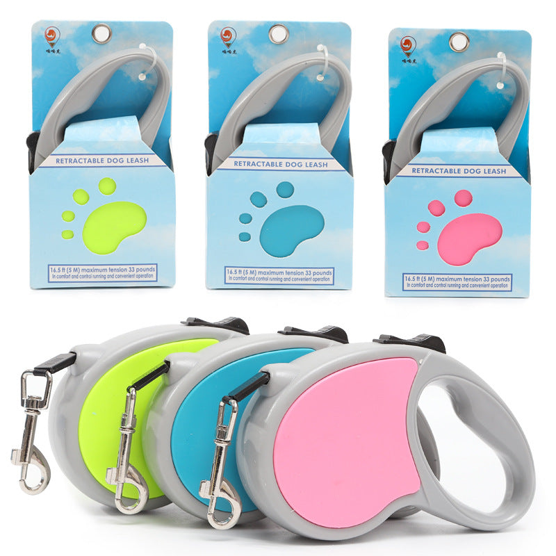 Two-Color Small And Medium Pet Telescopic Leash
