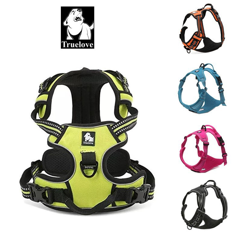 Truelove Vordere Bereich Reflektierende Nylon Haustier Hund Harness Alle Wetter Padded Einstellbare Sicherheits