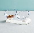 White Double Pet Bowl