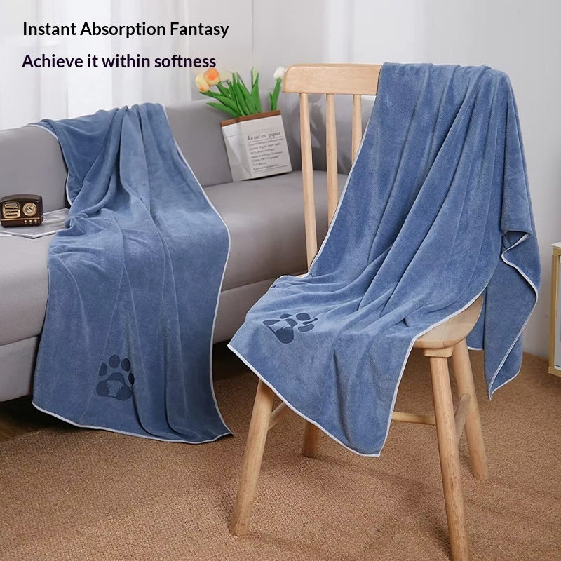 Coral Fleece Bathing Towel for Pet Cleaning