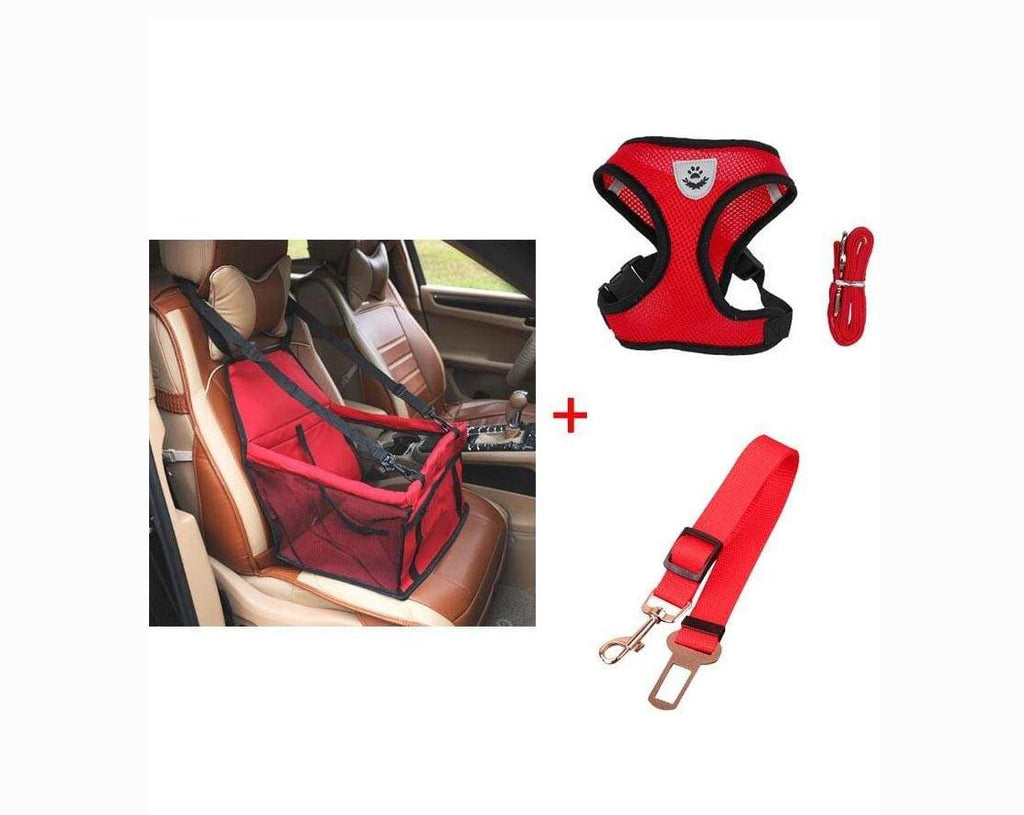Pet Car Seat Carrier Harness And Leash Set