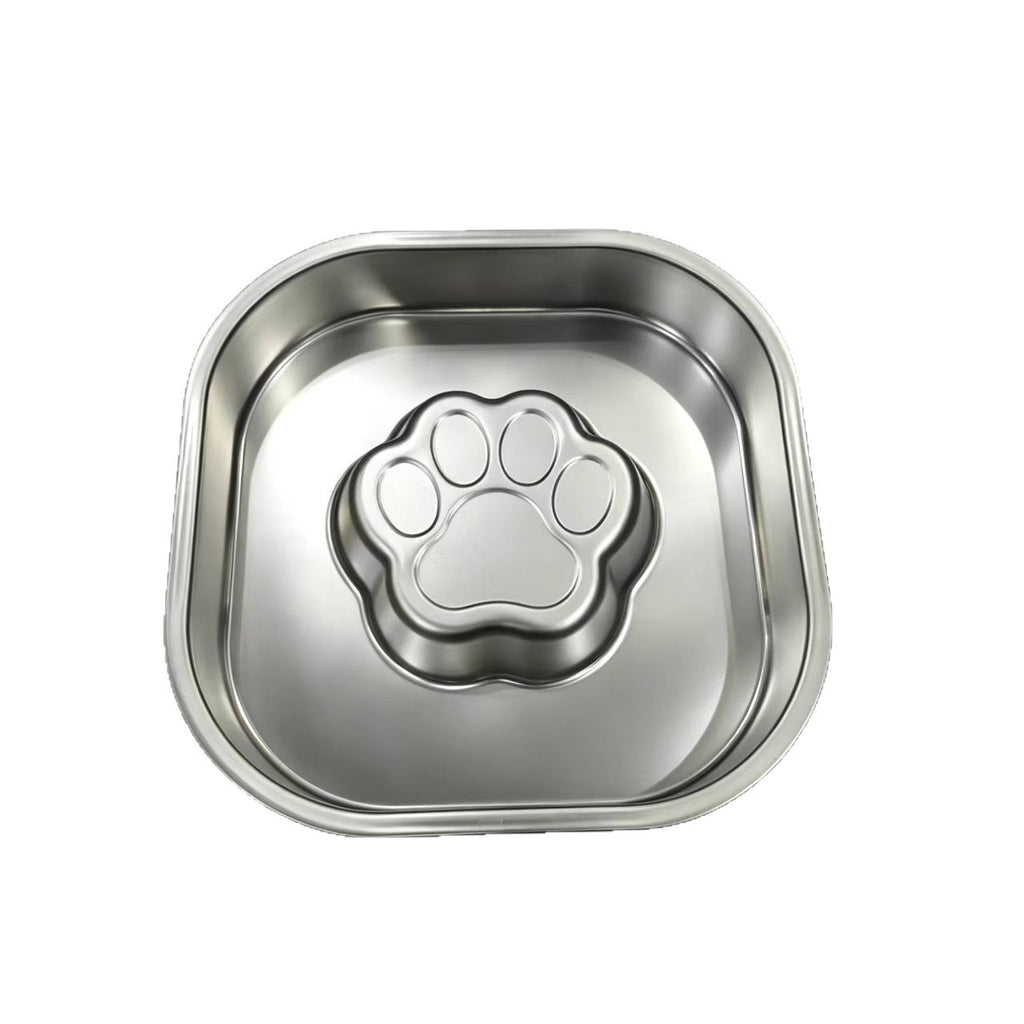 Thickened Stainless Steel Slow-Feed Dog Bowl