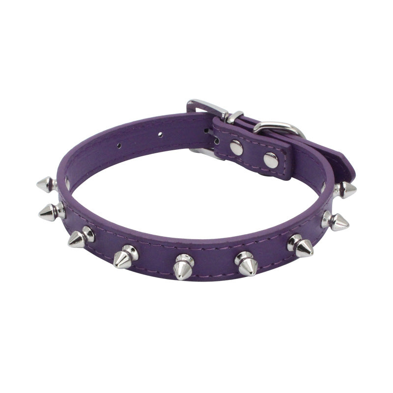 Popular Pet Collar Anti-Bite Rivet Small And Medium Leather Dog Leash