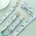 Tropical Leaf Dog Collar Leash Set