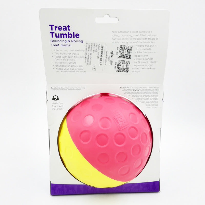 Pet Feeded Toy Ball Slow Feeder Funny Built-In Food