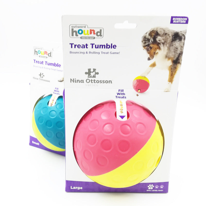 Pet Feeded Toy Ball Slow Feeder Funny Built-In Food