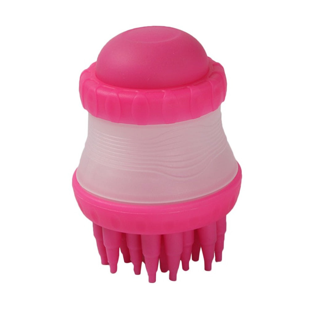 Silicone Dog Washing Brush with Shampoo Reservoir