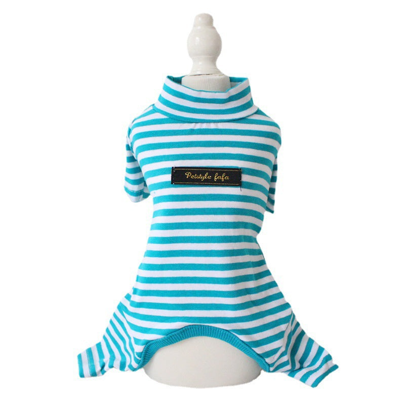 Cotton Eight-Color Striped Dog Leggings