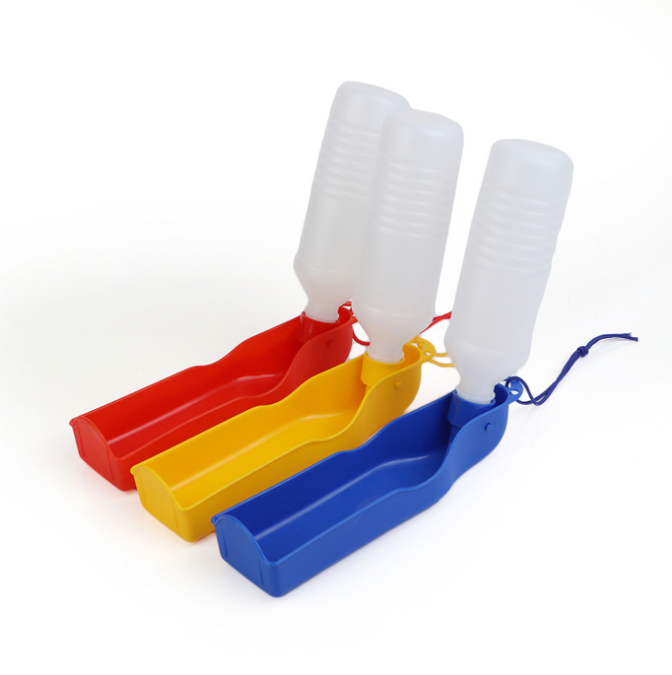 Dog Water Bottle Feeder With Bowl Plastic Portable Water Bottle Pets Outdoor Travel Pet Drinking Water Feeder 40Fb18