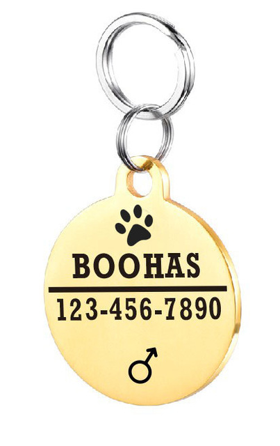 Personalized Stainless Steel Dog ID Tag
