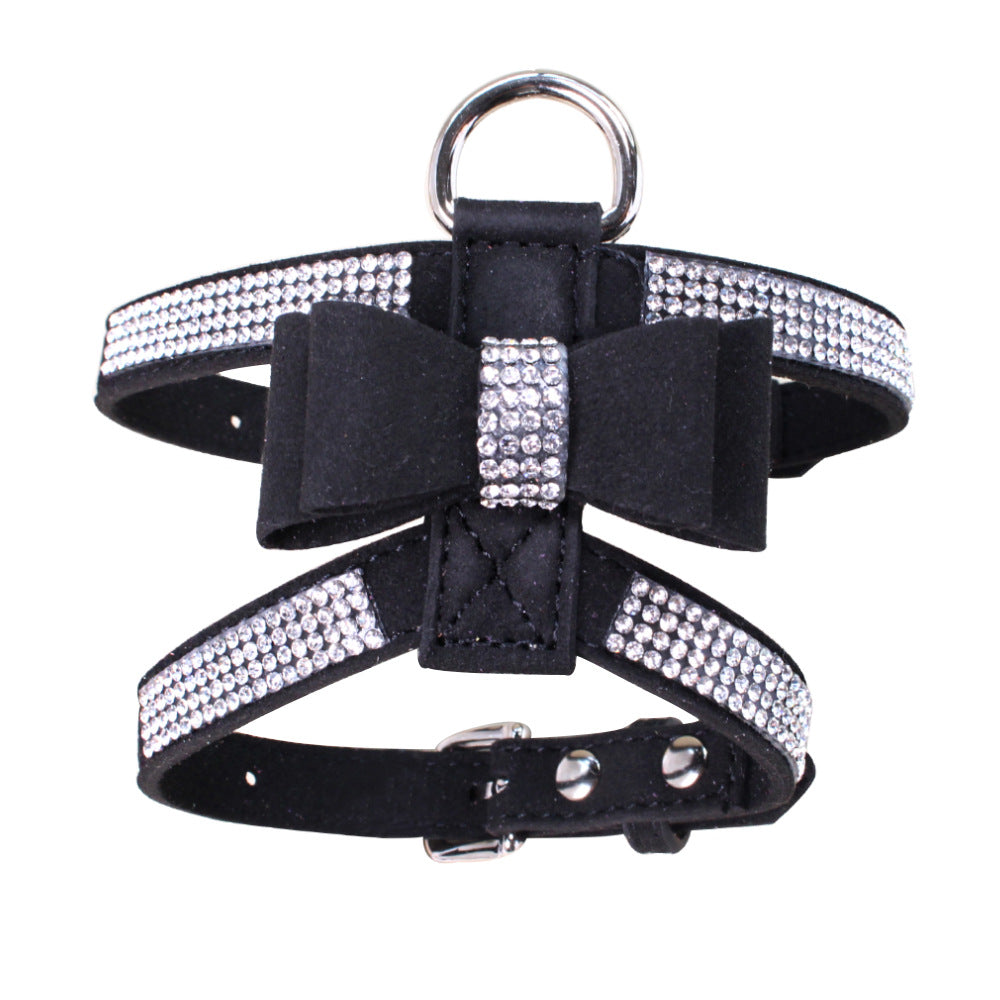 Shiny Rhinestone Anti-Strike-Off Pet Chest Strap Leash