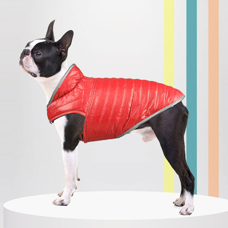 Pet Dog Clothes Autumn And Winter Light Down Double-Sided Cotton Coat