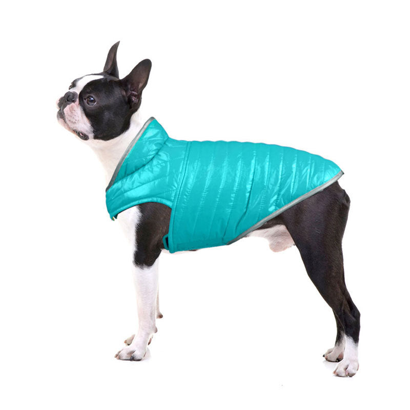 Pet Dog Clothes Autumn And Winter Light Down Double-Sided Cotton Coat