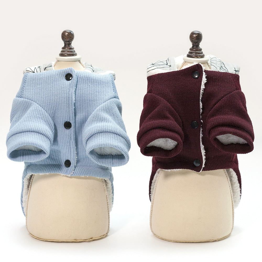 Thickened Warm Hooded Pet Coat