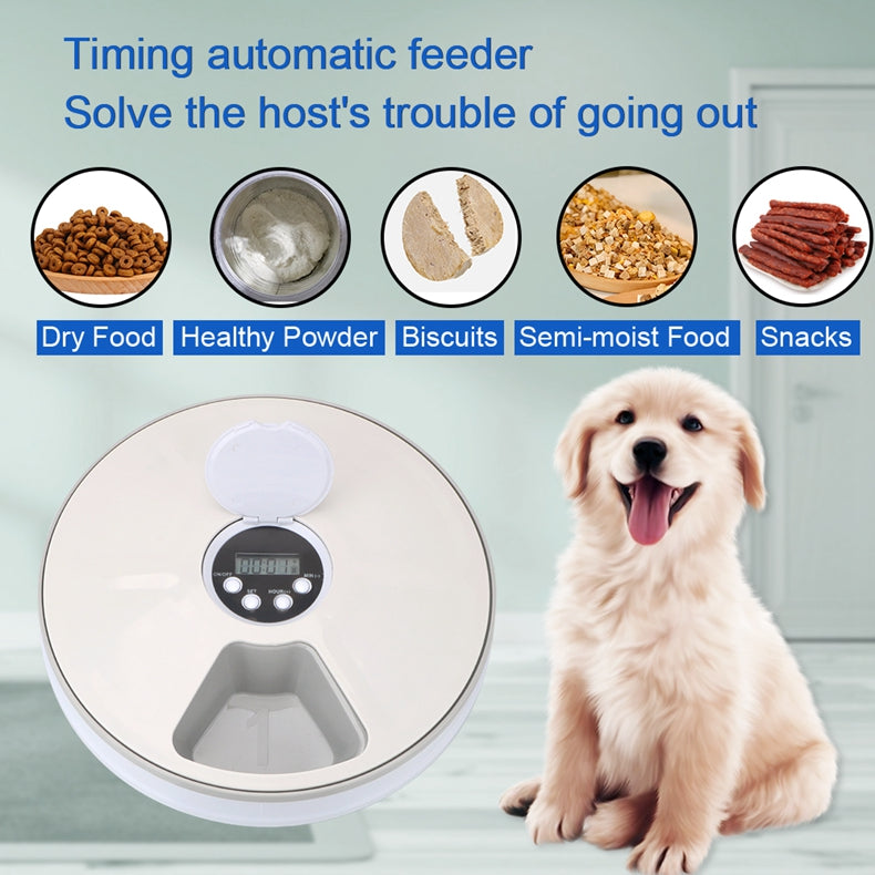 Automatic Round Timing Pet Feeder