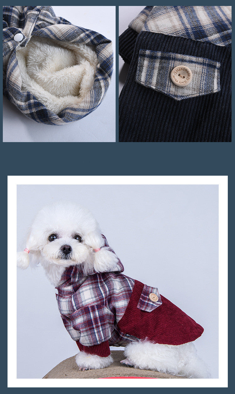 Teddy Vip Pomeranian Small Dog Plus Cashmere Coat
