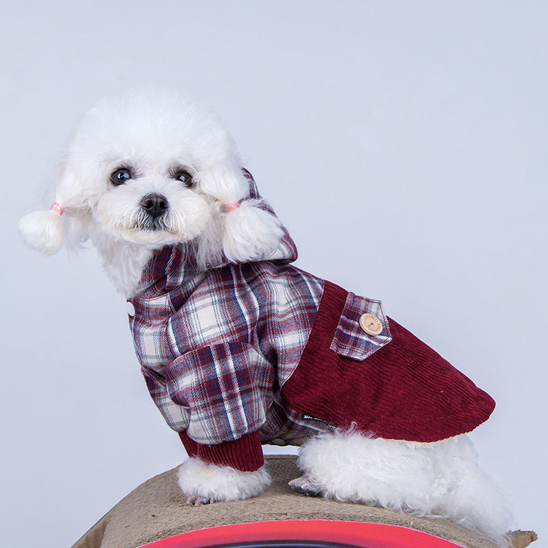Teddy Vip Pomeranian Small Dog Plus Cashmere Coat