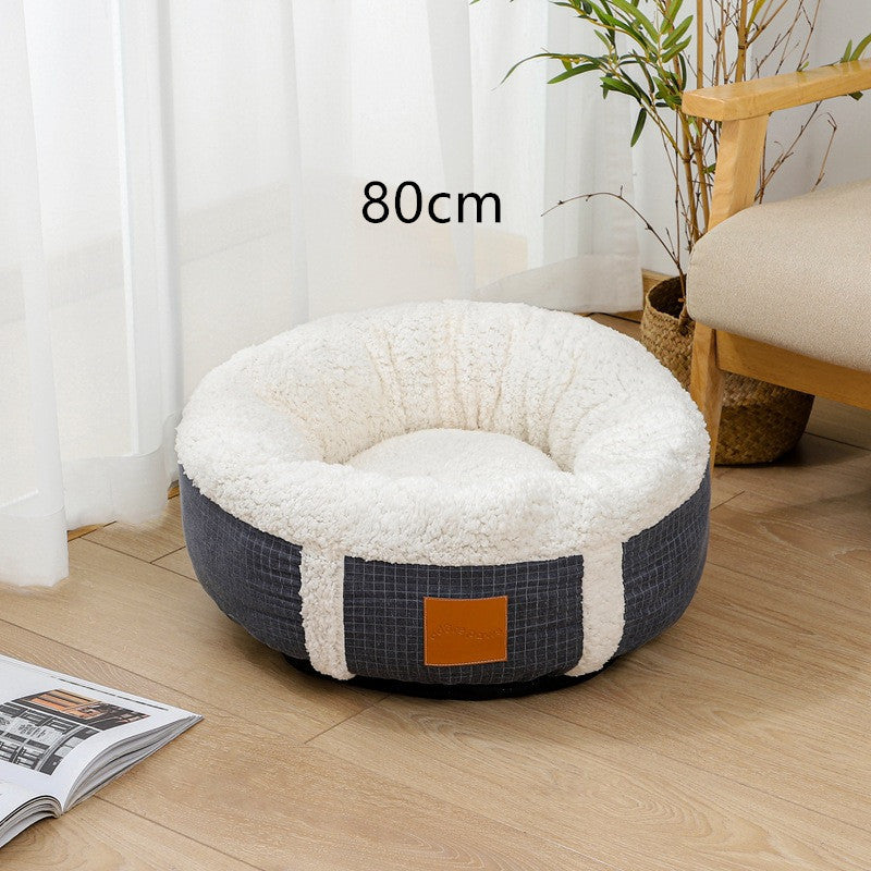 Winter Warm Lamb Wool Pet Bed