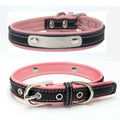 Double Leather Collar With Backing Collar For Dog Leash