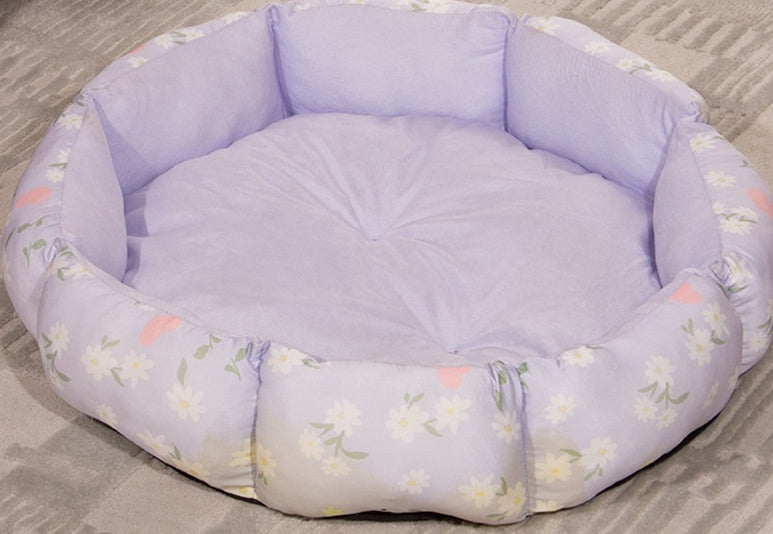 Octagonal Pet Bed with Fleece Lining