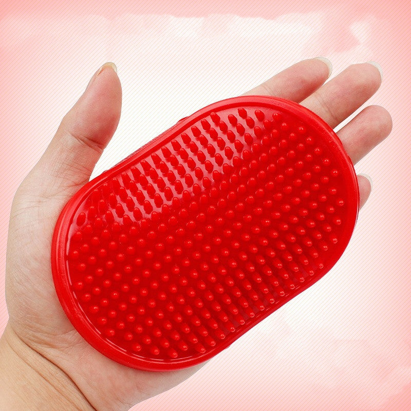 Oval Rubber Pet Bath And Massage Brush
