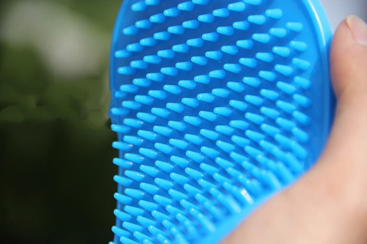 Oval Rubber Pet Bath And Massage Brush
