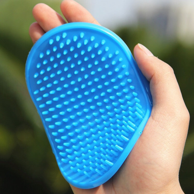 Oval Rubber Pet Bath And Massage Brush