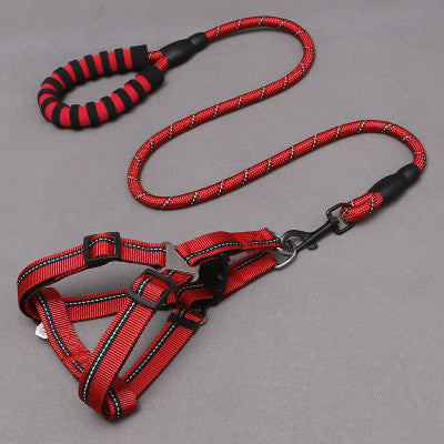 Nylon Dog Chest Harness And Leash