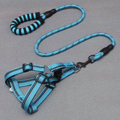 Nylon Dog Chest Harness And Leash