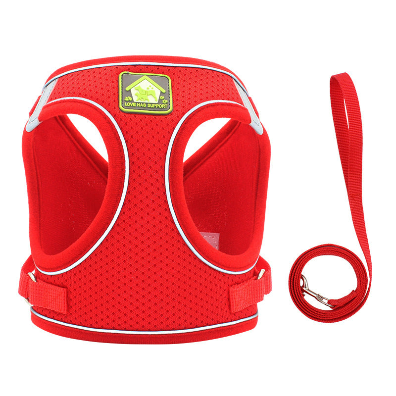 Vest Type Dog Traction Rope Is Reflective And Breathable
