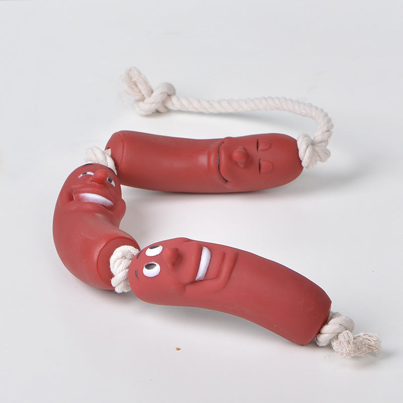 Sausage Silicone Pet Chew Toy