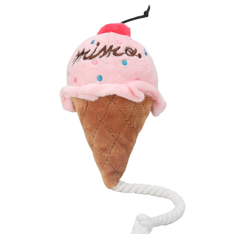 Cute Shape Ice Cream Pet Bite-Resistant Molar Toy