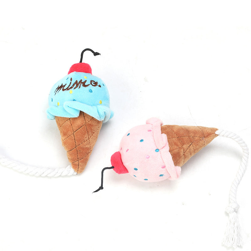 Cute Shape Ice Cream Pet Bite-Resistant Molar Toy