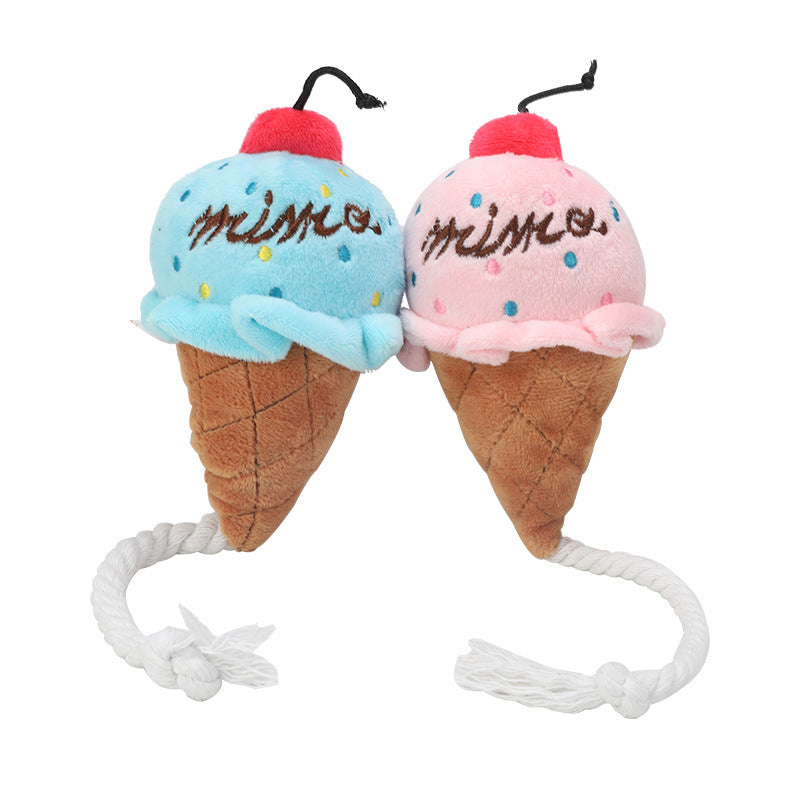 Cute Shape Ice Cream Pet Bite-Resistant Molar Toy