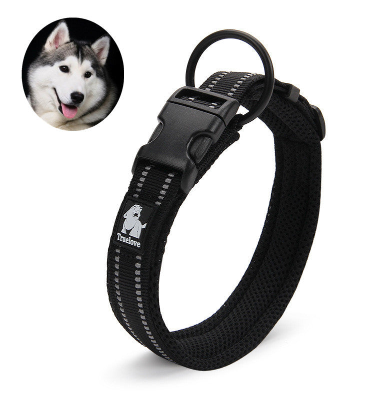 Pet Reflective Nylon Sandwich Breathable Mesh Collar