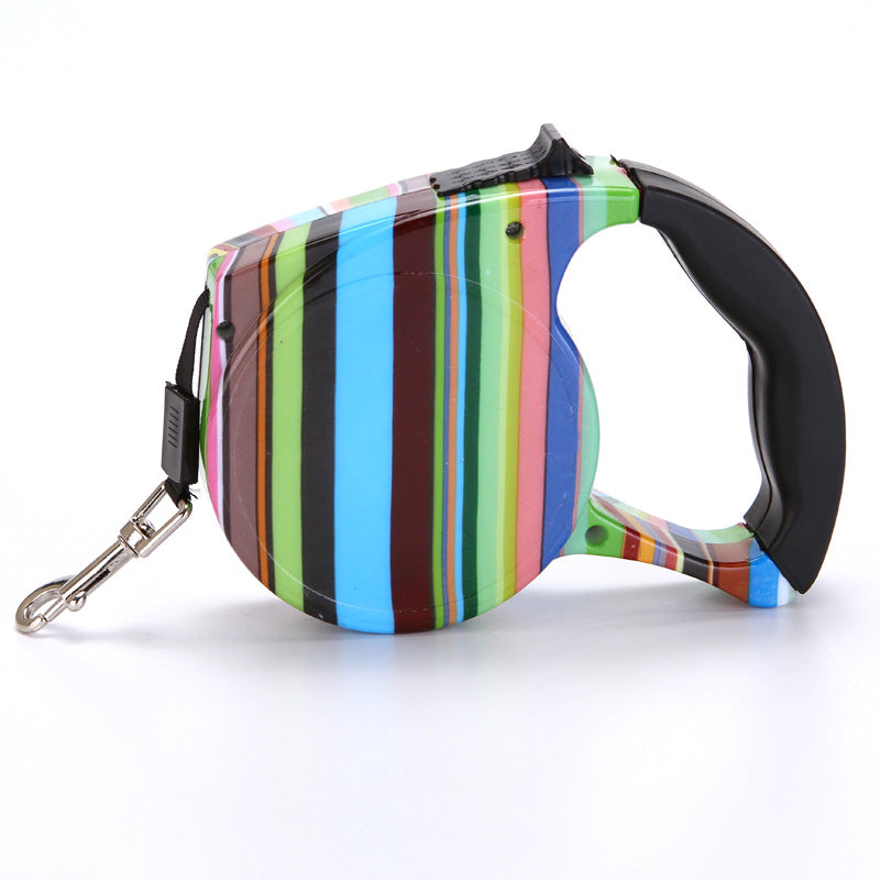 Automatic Cute Dog Walker Traction Rope Flat Rope Traction Device Dog Rope Multicolor