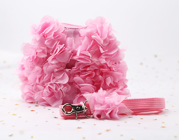 Three-Dimensional Flower Leash Dog