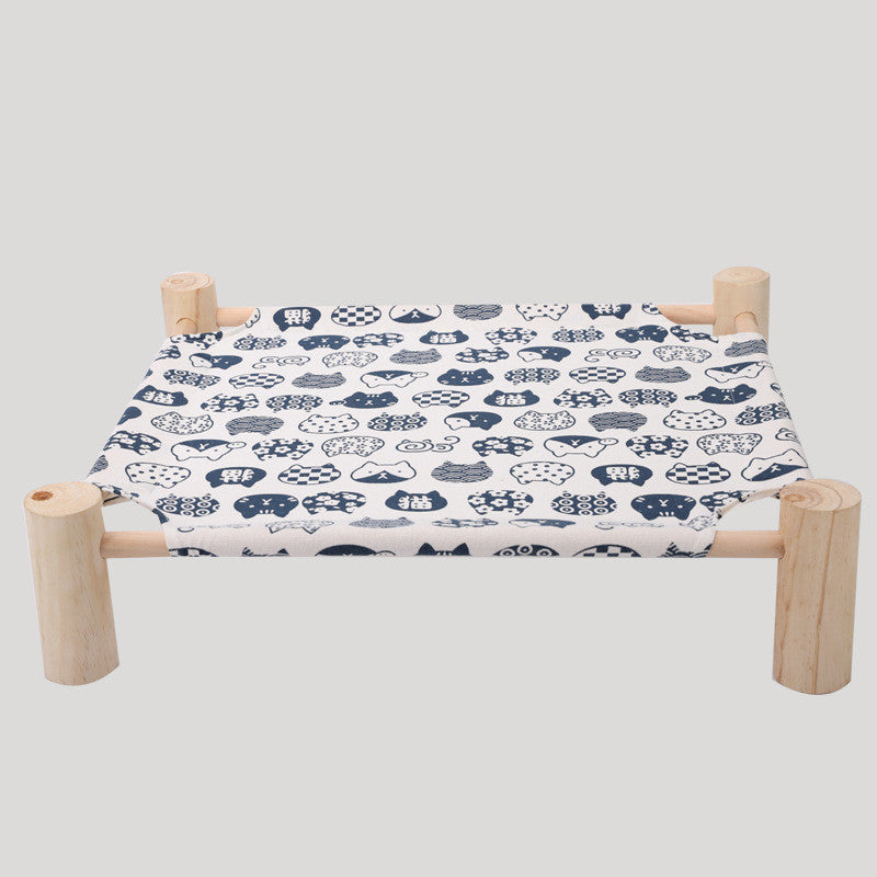 Removable Washable Solid Wood Pet Bed