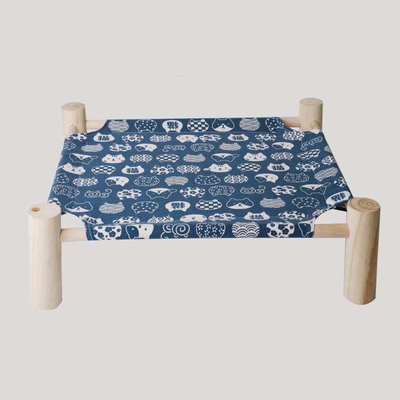 Removable Washable Solid Wood Pet Bed