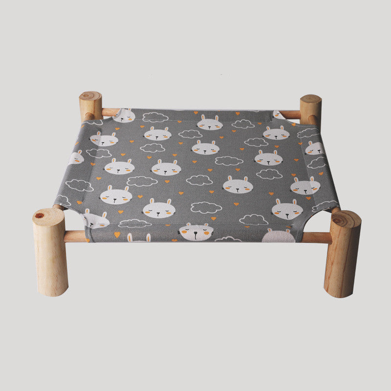 Removable Washable Solid Wood Pet Bed