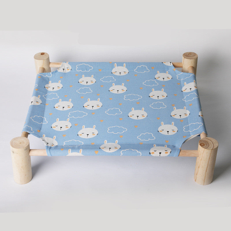 Removable Washable Solid Wood Pet Bed