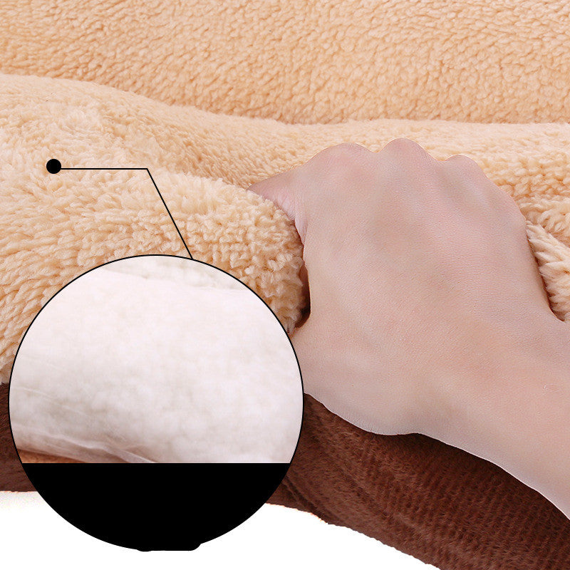 Autumn And Winter New Style Fully Removable And Washable Square Lamb Velvet Pet Kennel Mat